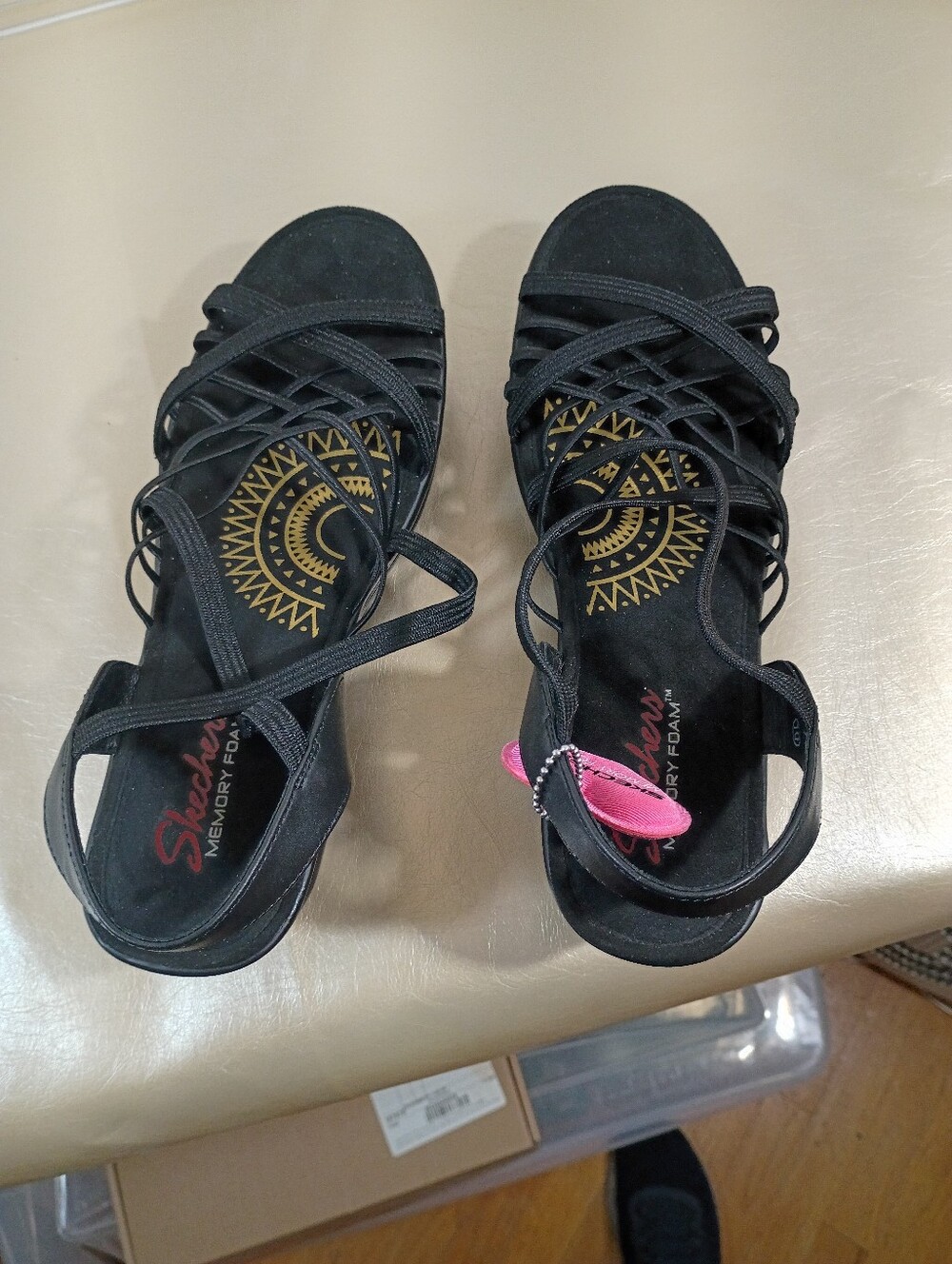 Skechers Women's SZ 10 Parallel-Crossed Wires-Multi Gore Slingback Sandal Black - Picture 8 of 9